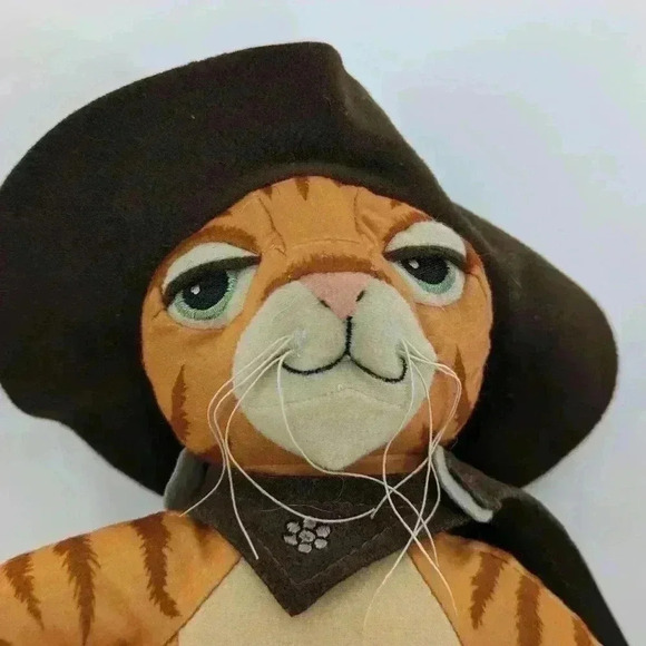 Puss In Boots Shrek 2 Talking Plush 12" Soft Toy Working 2003 Hasbro Dreamworks - Picture 8 of 8